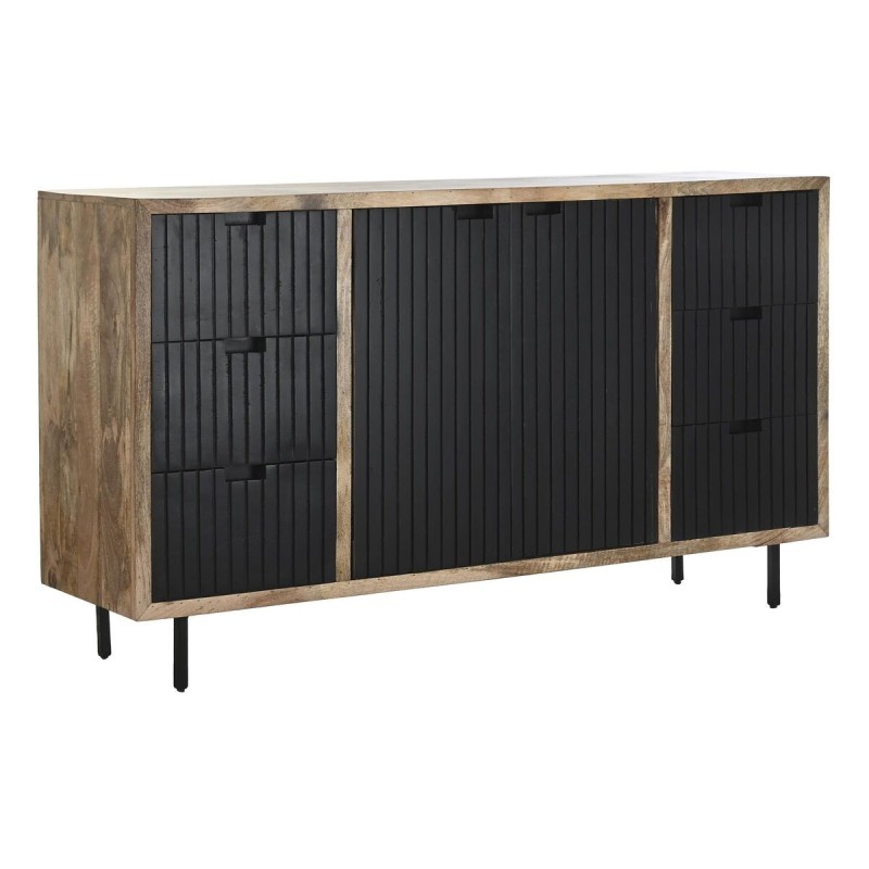 Buffet DKD Home Decor Naturel Noir Métal Bois de manguier (160 x 40 x 90 cm) - Acheter à 590,89 € seulement chez Collector's Bou