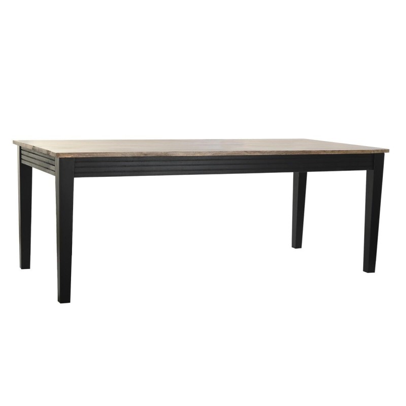 Table de Salle à Manger DKD Home Decor Naturel Noir Métal Bois de manguier (200 x 90 x 75 cm) - Acheter à 443,30 € seulement che