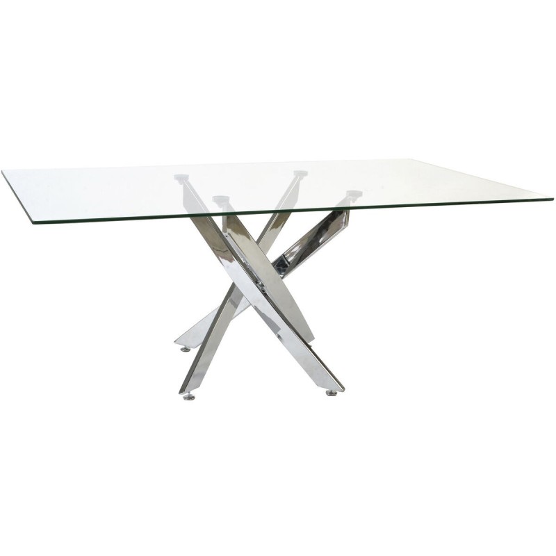 Table de Salle à Manger DKD Home Decor Verre Métal Transparent (150 x 90 x 75 cm) - Acheter à 155,65 € seulement chez Collector'