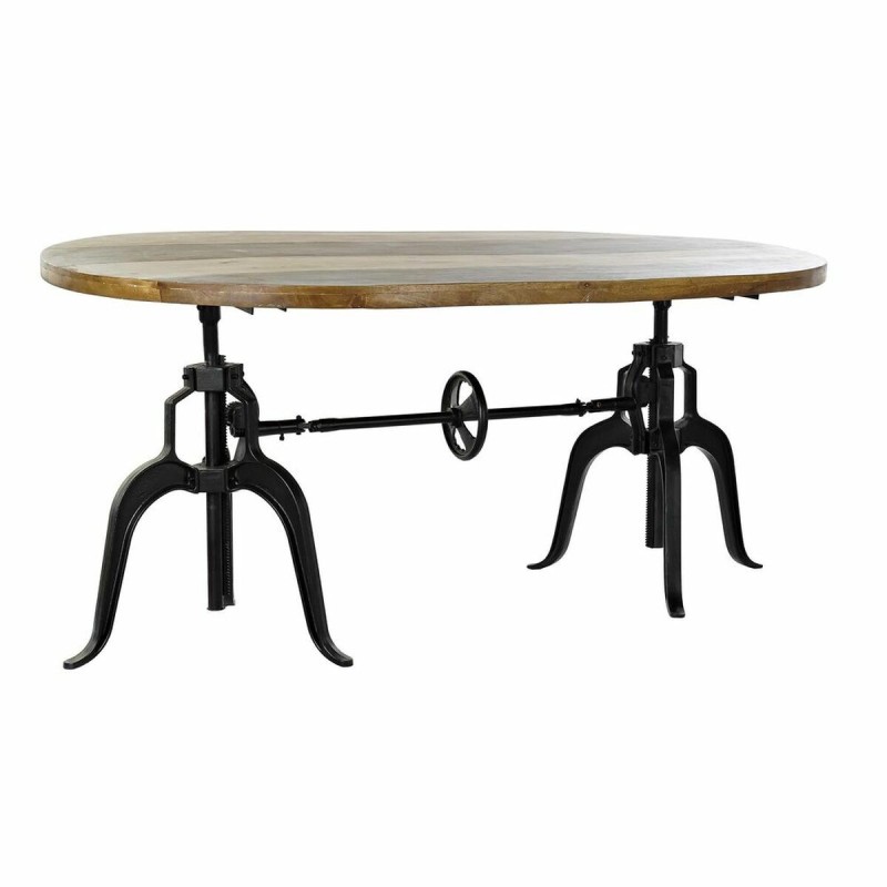 Table de Salle à Manger DKD Home Decor Naturel Noir Métal Bois de manguier (180 x 100 x 75 cm) - Acheter à 809,12 € seulement ch