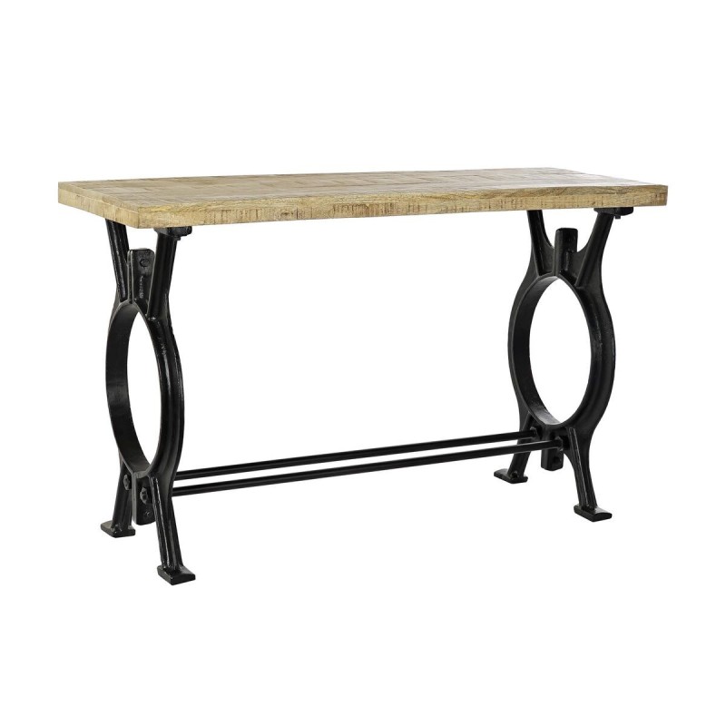 Console DKD Home Decor Naturel Noir Métal Vintage Bois de manguier industriel (120 x 45 x 76 cm) - Acheter à 310,69 € seulement 