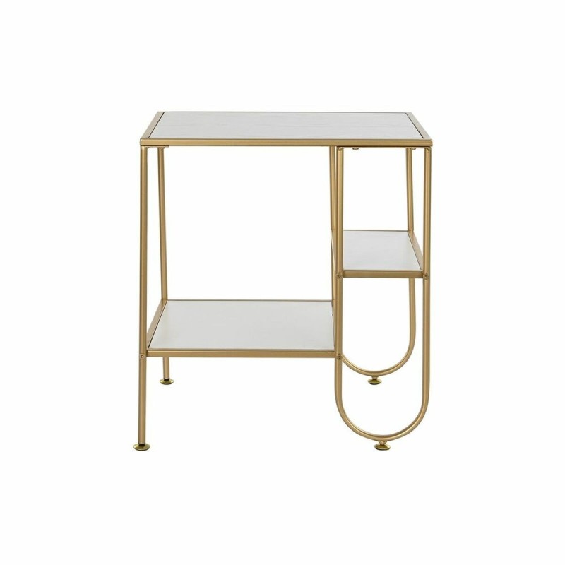 Table d'appoint DKD Home Decor Doré Métal MDF Blanc (50 x 40 x 55,5 cm) - Acheter à 64,64 € seulement chez Collector's Boutique