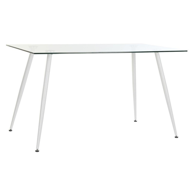 Table de Salle à Manger DKD Home Decor Verre Métal Blanc (135 x 75 x 75 cm) - Acheter à 147,67 € seulement chez Collector's Bout