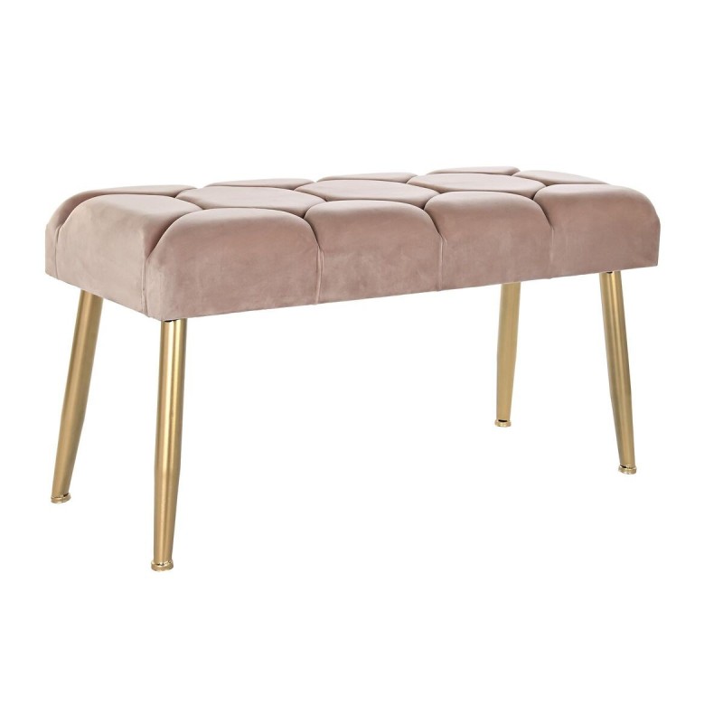 Banquette DKD Home Decor   Rose Métal Polyester (97 x 38 x 50 cm) - Acheter à 97,49 € seulement chez Collector's Boutique