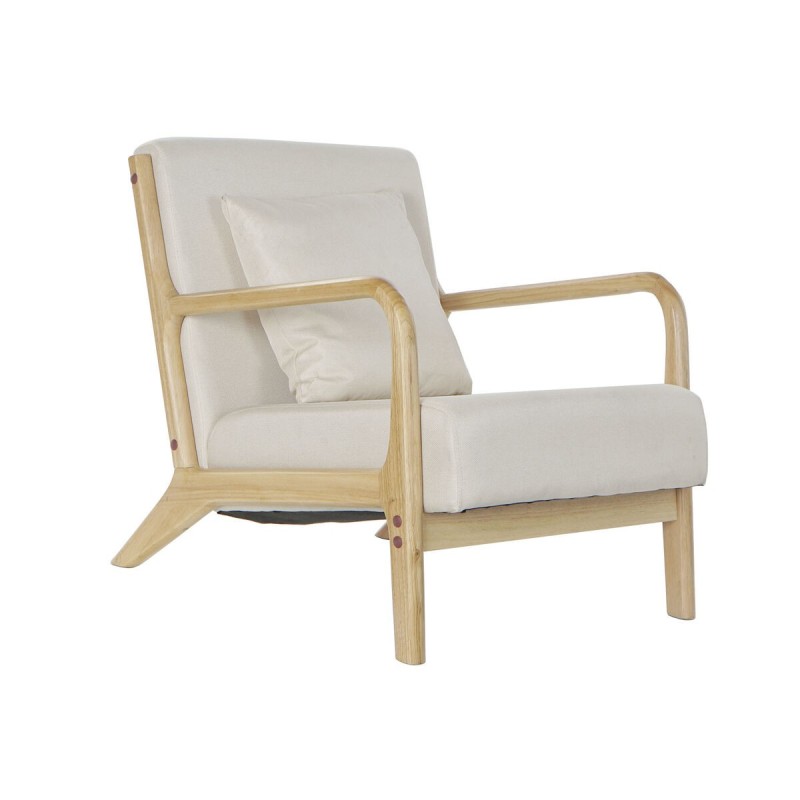 Fauteuil DKD Home Decor Beige Polyester Bois MDF (65 x 77 x 73 cm) - Acheter à 212,00 € seulement chez Collector's Boutique