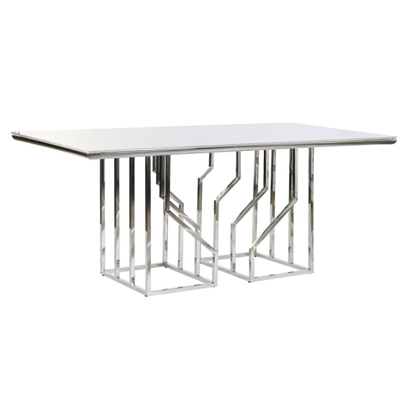 Table de Salle à Manger DKD Home Decor Argenté Verre Acier (180 x 90 x 75 cm) - Acheter à 603,82 € seulement chez Collector's Bo