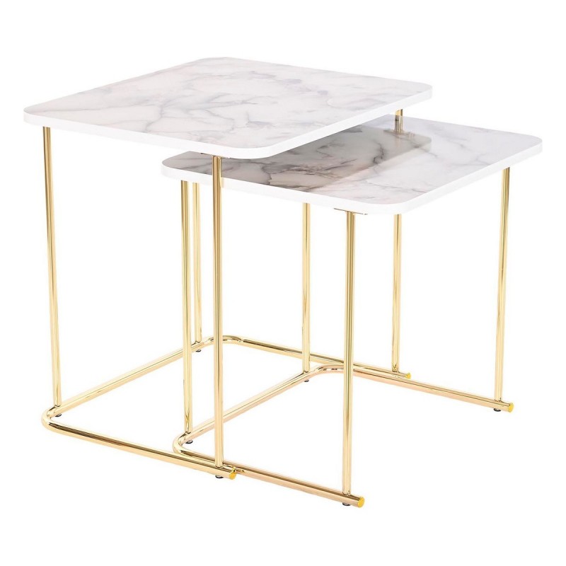 Jeu de 2 tables DKD Home Decor Acier Bois MDF (51 x 43 x 49 cm) - Acheter à 118,96 € seulement chez Collector's Boutique