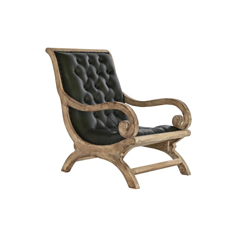 Siège DKD Home Decor Cuir Vert Bois de manguier (65 x 98 x 94 cm) - Acheter à 428,09 € seulement chez Collector's Boutique