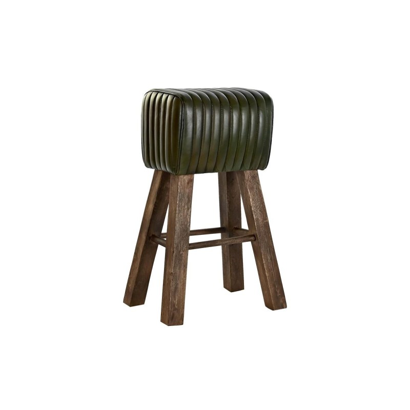 Tabouret DKD Home Decor Bois Marron Cuir Vert (41 x 30 x 79 cm) - Acheter à 134,71 € seulement chez Collector's Boutique