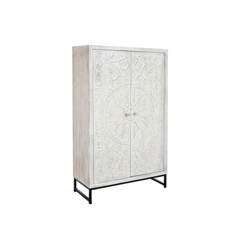 Armoire DKD Home Decor Métal Blanc Bois de manguier (90 x 38 x 150 cm) - Acheter à 587,20 € seulement chez Collector's Boutique