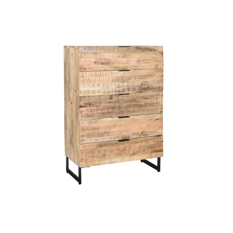 Caisson à Tiroirs DKD Home Decor Naturel Noir Métal Bois de manguier (80 x 40 x 115 cm) - Acheter à 412,79 € seulement chez Coll