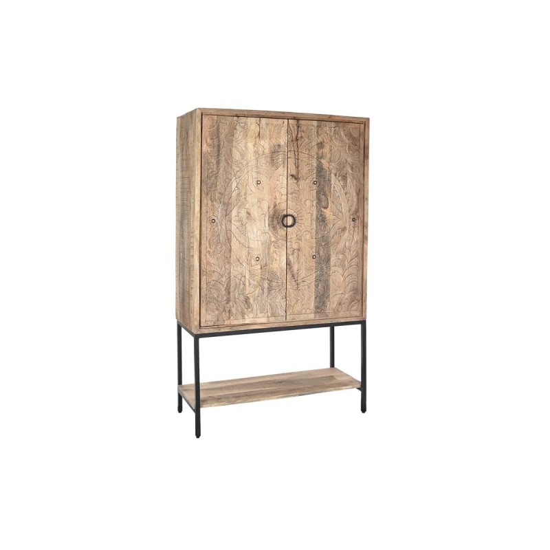 Armoire DKD Home Decor Naturel Noir Métal Bois de manguier (110 x 45 x 190 cm) - Acheter à 660,46 € seulement chez Collector's B