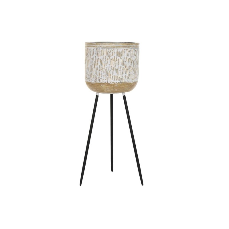 Cache-pot DKD Home Decor Métal Blanc Bicolore (31 x 31 x 86 cm) - Acheter à 46,39 € seulement chez Collector's Boutique