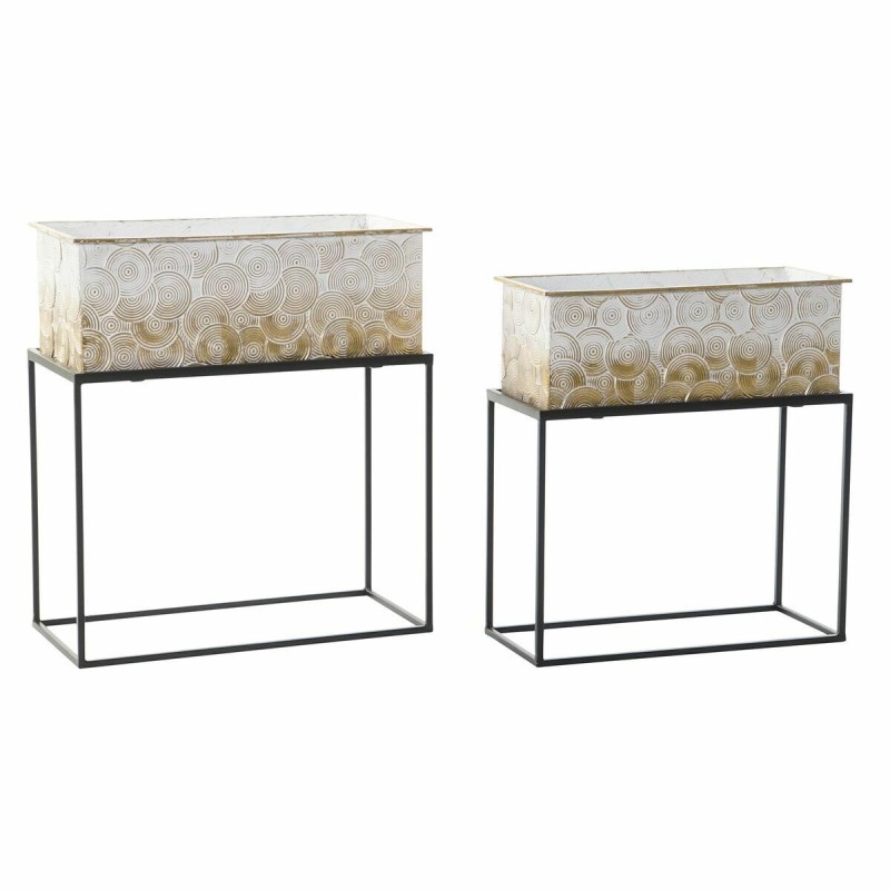 Set de pots de fleurs DKD Home Decor Métal 2 Pièces 2 Unités (53,5 x 26 x 60 cm) - Acheter à 196,79 € seulement chez Collector's