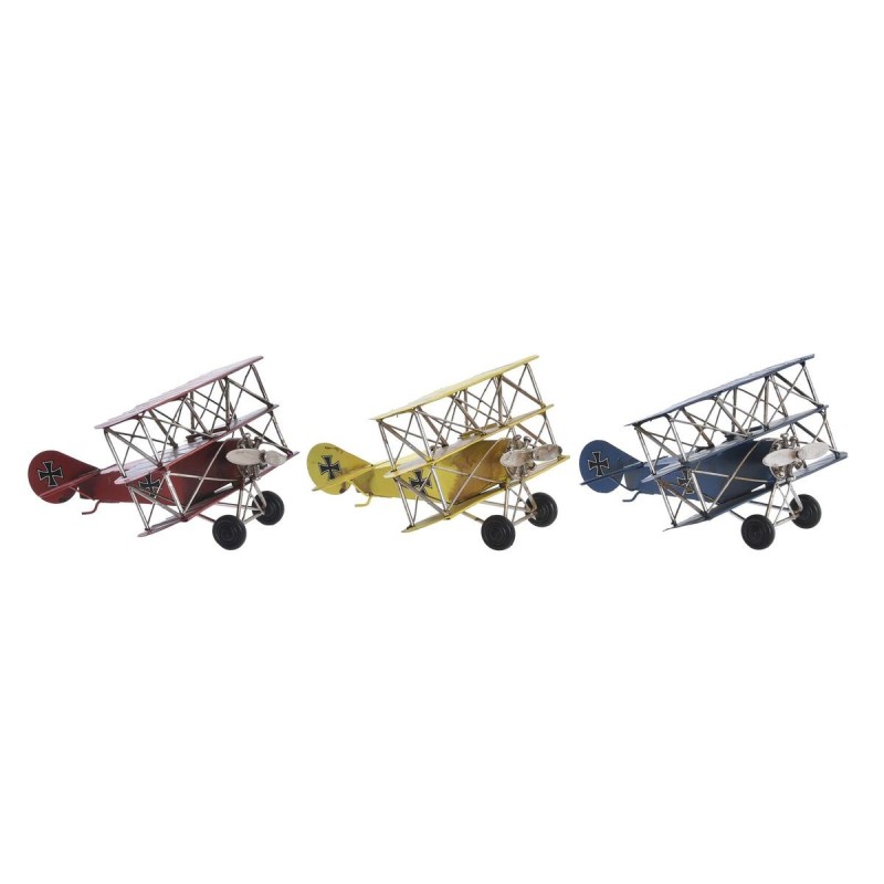 Figurine Décorative DKD Home Decor Avion (16 x 15 x 9 cm) (3 Unités) - Acheter à 24,47 € seulement chez Collector's Boutique