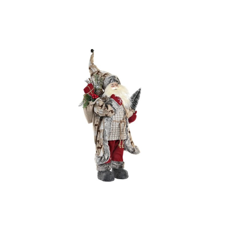 Figurine Décorative DKD Home Decor Père Noël Rouge Gris Polyester PVC (32 x 20 x 63 cm) - Acheter à 40,73 € seulement chez Colle