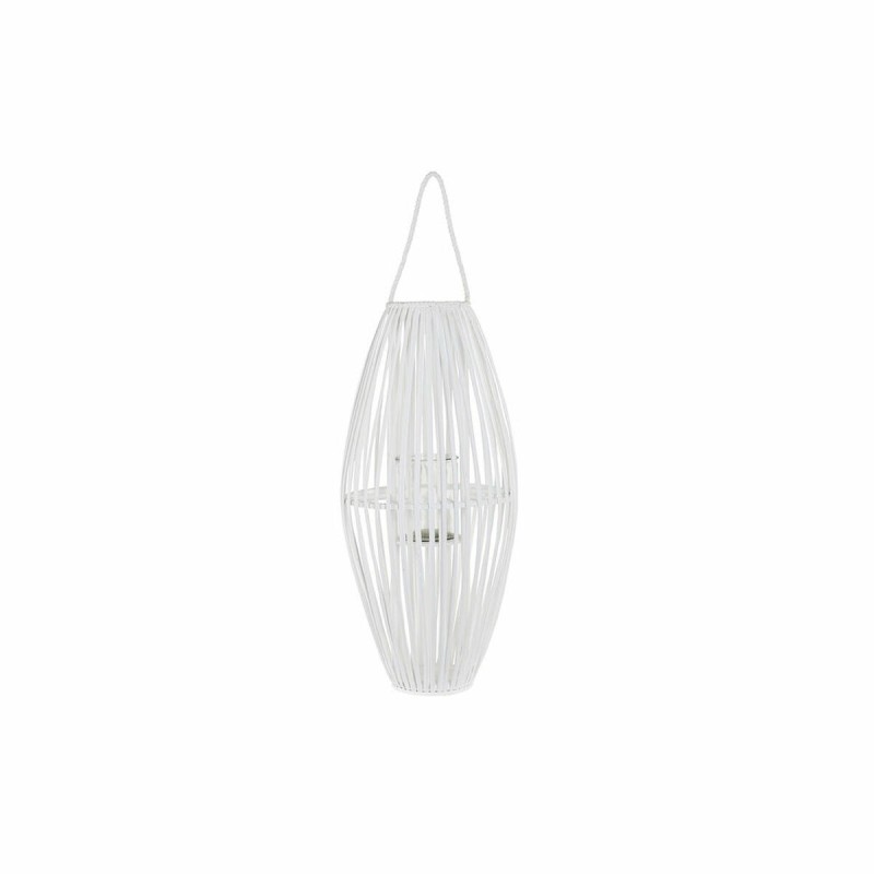 Bougeoir DKD Home Decor Blanc 36 cm Verre osier - Acheter à 42,91 € seulement chez Collector's Boutique