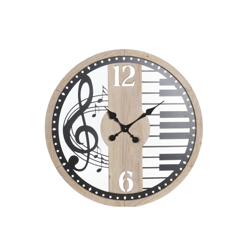 Horloge Murale DKD Home Decor Naturel Noir MDF Fer (60 x 4,5 x 60 cm) - Acheter à 55,04 € seulement chez Collector's Boutique