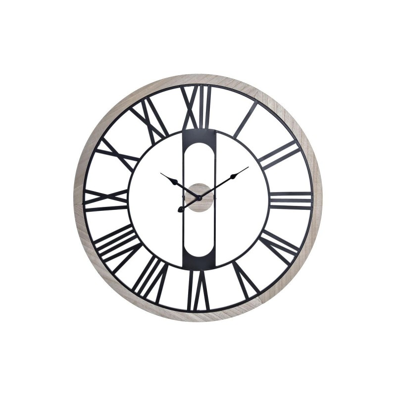 Horloge Murale DKD Home Decor Noir Métal Bois (70 x 4 x 70 cm) - Acheter à 61,40 € seulement chez Collector's Boutique