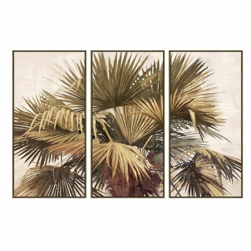 Toile DKD Home Decor 3 Pièces Palmiers Tropical (180 x 4 x 120 cm) - Acheter à 167,93 € seulement chez Collector's Boutique