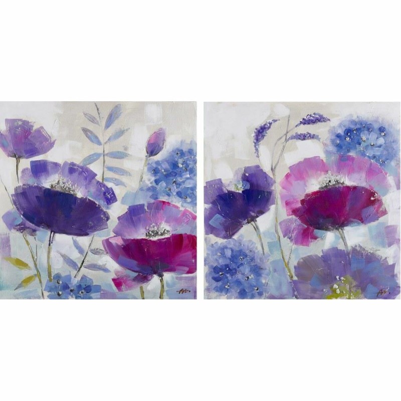 Cadre DKD Home Decor Coquelicot (80 x 3,5 x 80 cm) (2 Unités) - Acheter à 89,26 € seulement chez Collector's Boutique