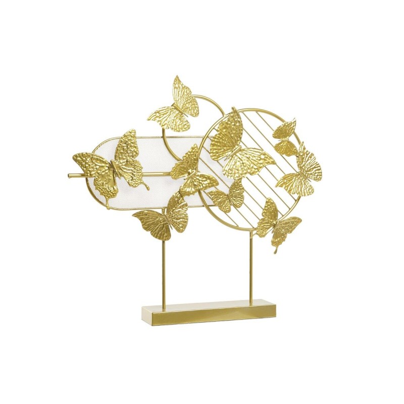 Figurine Décorative DKD Home Decor Doré Métal Papillons (63 x 9 x 58,4 cm) - Acheter à 51,95 € seulement chez Collector's Boutiq