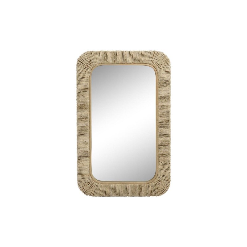 Miroir mural DKD Home Decor Corde Marron Clair Chanvre (50 x 2 x 80 cm) - Acheter à 59,38 € seulement chez Collector's Boutique