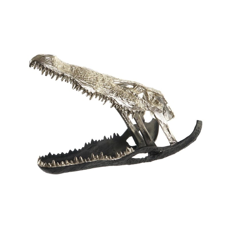 Figurine Décorative DKD Home Decor Champagne Aluminium Gris foncé Bicolore Crocodile (55 x 26 x 39 cm) - Acheter à 147,25 € seul