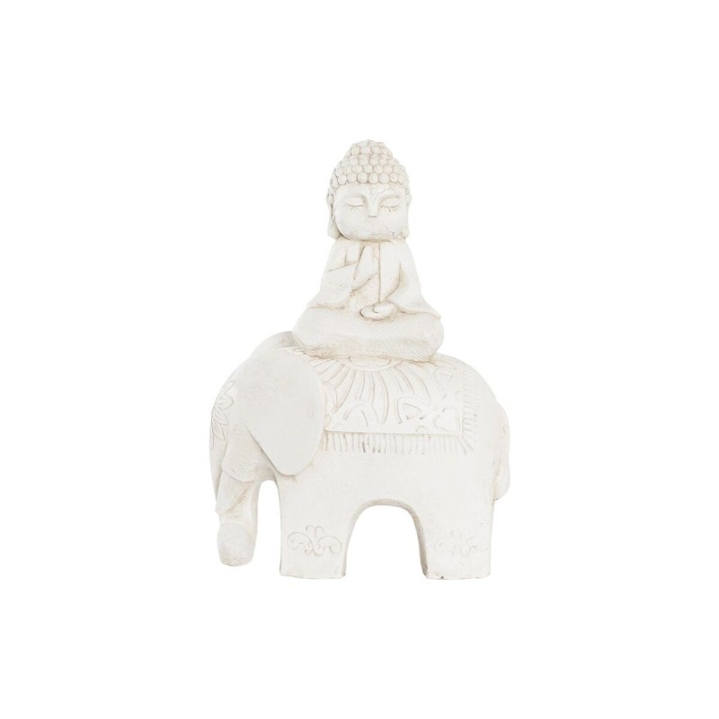 Figurine Décorative DKD Home Decor Finition vieillie Eléphant Blanc Oriental Magnésium (40 x 23 x 56 cm) - Acheter à 48,48 € seu