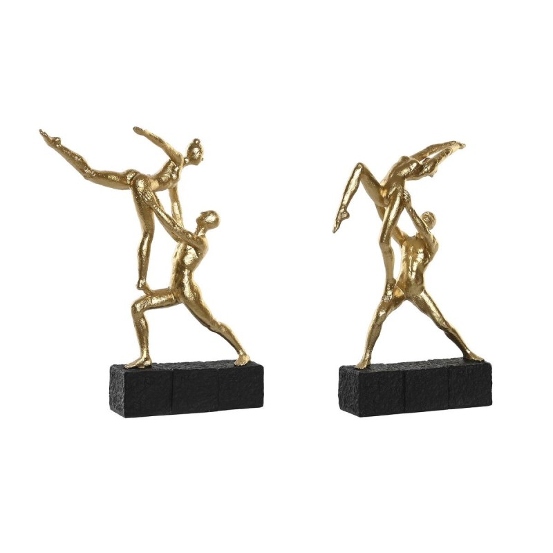 Figurine Décorative DKD Home Decor Noir Doré Résine Gymnaste Moderne (21 x 5,5 x 25,5 cm) (2 Unités) - Acheter à 44,99 € seuleme