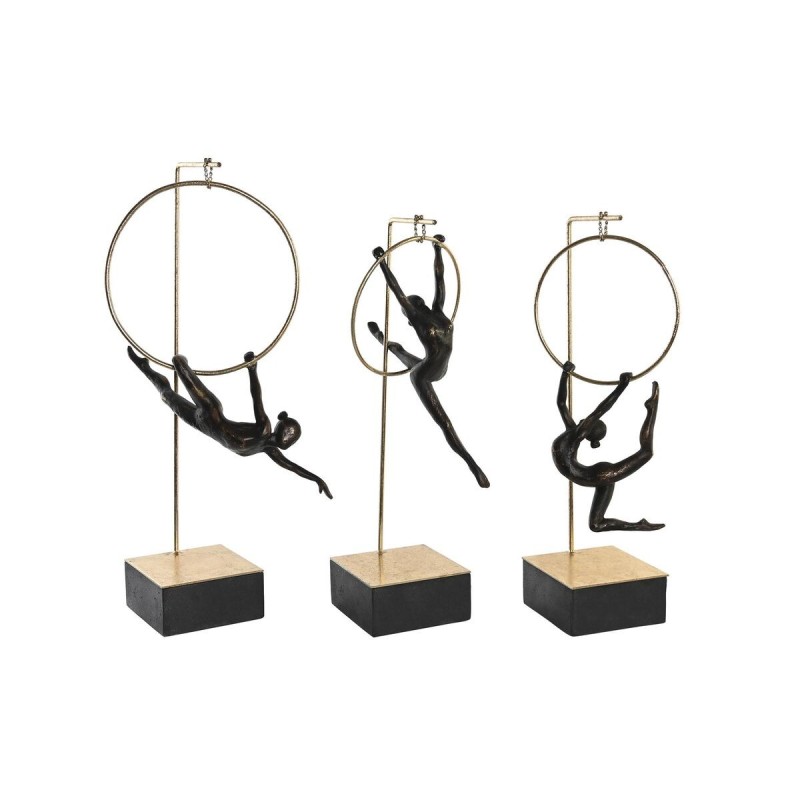 Figurine Décorative DKD Home Decor Noir Doré Métal Résine Moderne (25 x 26 x 56 cm) (3 Unités) - Acheter à 188,06 € seulement ch