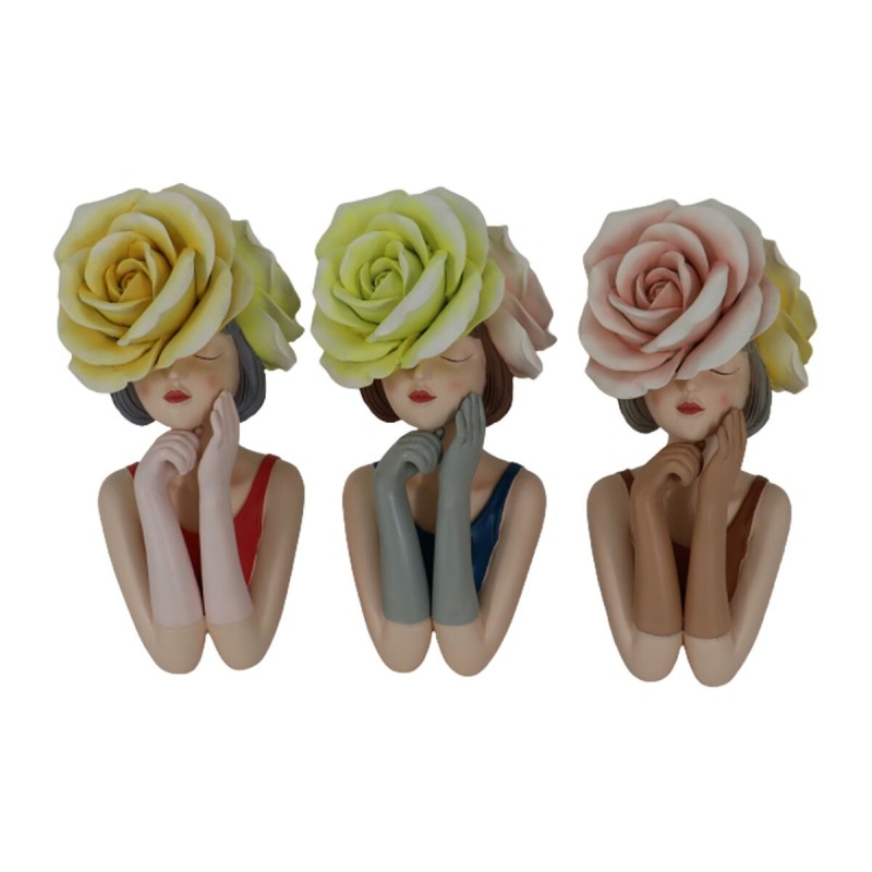 Figurine Décorative DKD Home Decor Femme Résine Multicouleur Moderne (14,5 x 11,5 x 28,7 cm) (3 Unités) - Acheter à 101,59 € seu