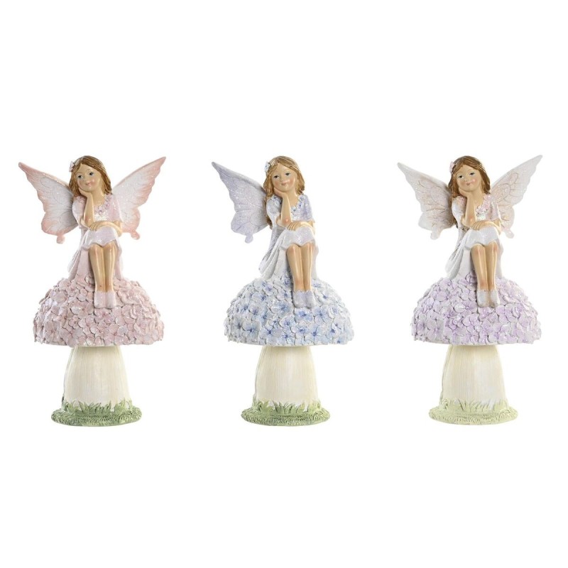 Figurine Décorative DKD Home Decor Bleu Rose Lila Résine Fée (9,5 x 8 x 17 cm) (3 Unités) - Acheter à 40,04 € seulement chez Col