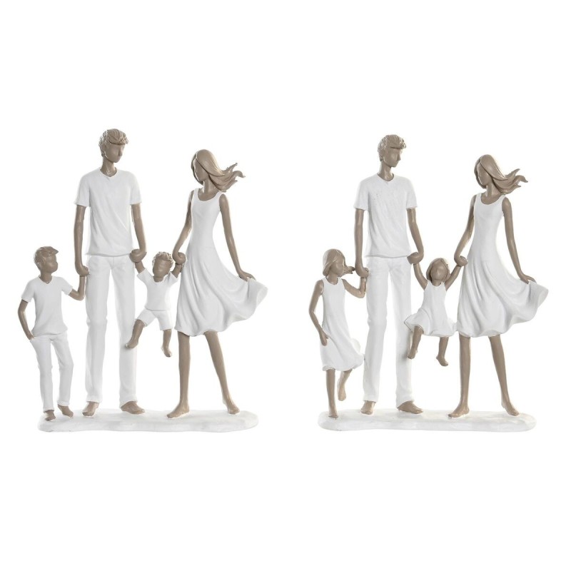 Figurine Décorative DKD Home Decor Gris Blanc Résine Moderne Famille (20,5 x 7,5 x 24,5 cm) (2 Unités) - Acheter à 51,29 € seule