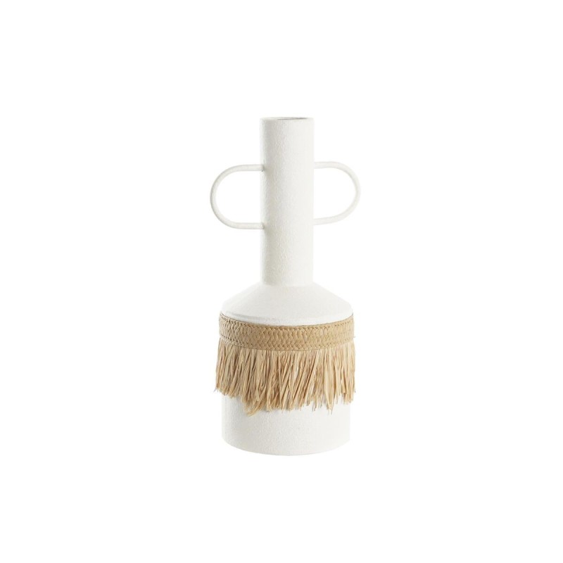 Vase DKD Home Decor Naturel Métal Blanc Fibre (20 x 16 x 40 cm) - Acheter à 40,12 € seulement chez Collector's Boutique