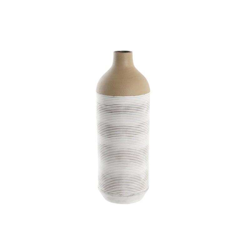 Vase DKD Home Decor Beige Métal Blanc Colonial (16 x 16 x 45 cm) - Acheter à 38,82 € seulement chez Collector's Boutique