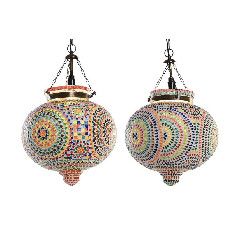 Suspension DKD Home Decor Verre Multicouleur 25 W (2 Unités) (29 x 29 x 29 cm) - Acheter à 140,66 € seulement chez Collector's B