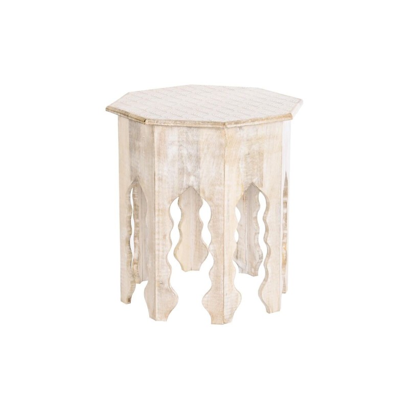 Table d'appoint DKD Home Decor Marron Blanc Bois de manguier (49 x 49 x 53,5 cm) - Acheter à 124,33 € seulement chez Collector's