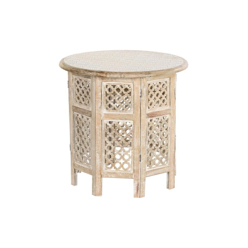 Table d'appoint DKD Home Decor Marron Blanc Bois de manguier (53 x 53 x 53 cm) - Acheter à 94,08 € seulement chez Collector's Bo