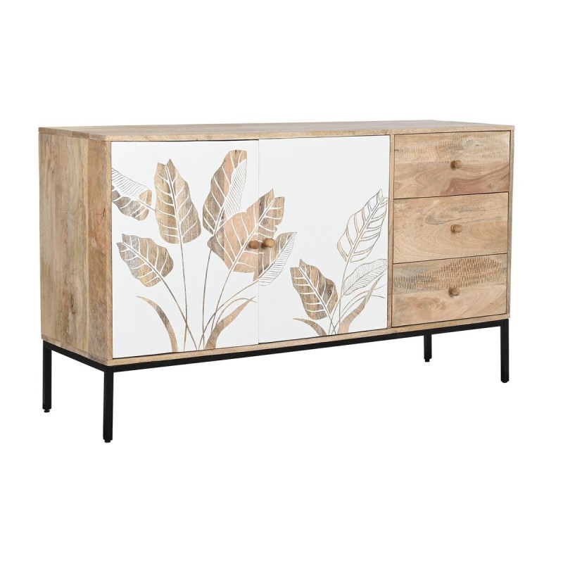 Buffet DKD Home Decor Naturel Noir Blanc Bois de manguier (140 x 40 x 80 cm) - Acheter à 504,44 € seulement chez Collector's Bou