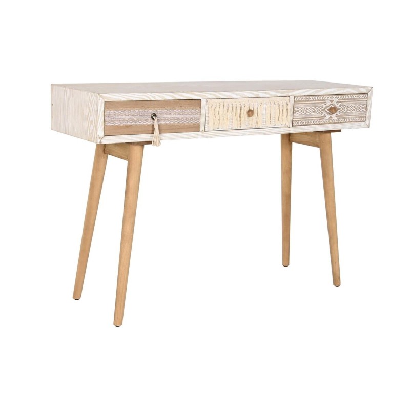 Console DKD Home Decor Sapin Naturel Coton Blanc (120 x 35 x 80 cm) - Acheter à 203,90 € seulement chez Collector's Boutique