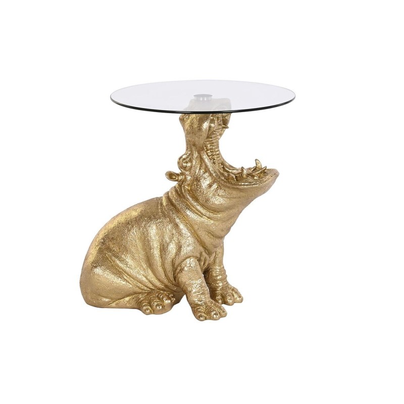 Table d'appoint DKD Home Decor Verre Doré Résine (60 x 49 x 58 cm) - Acheter à 144,00 € seulement chez Collector's Boutique