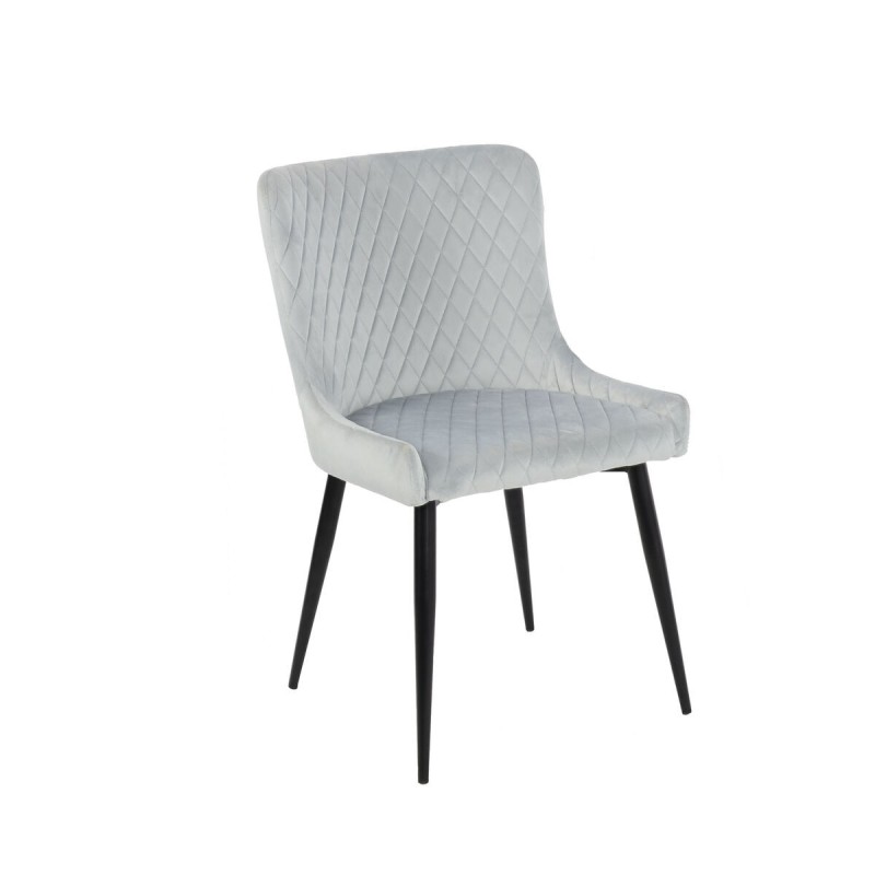 Chaise de Salle à Manger DKD Home Decor Gris Métal Polyester (56 x 61 x 84 cm) - Acheter à 92,11 € seulement chez Collector's Bo