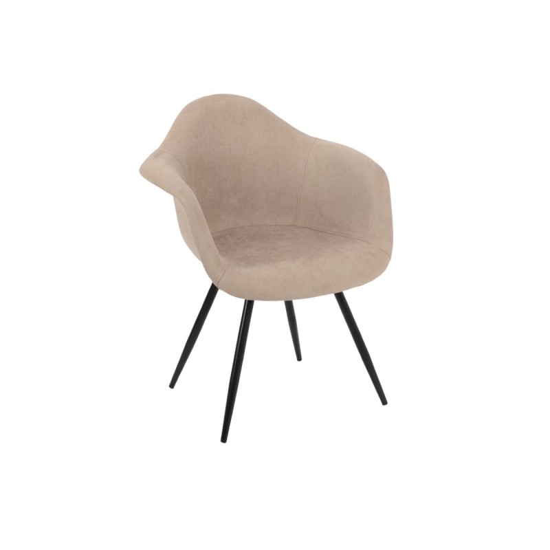 Chaise DKD Home Decor Beige Métal Polyester (53 x 52,5 x 82 cm) - Acheter à 95,15 € seulement chez Collector's Boutique