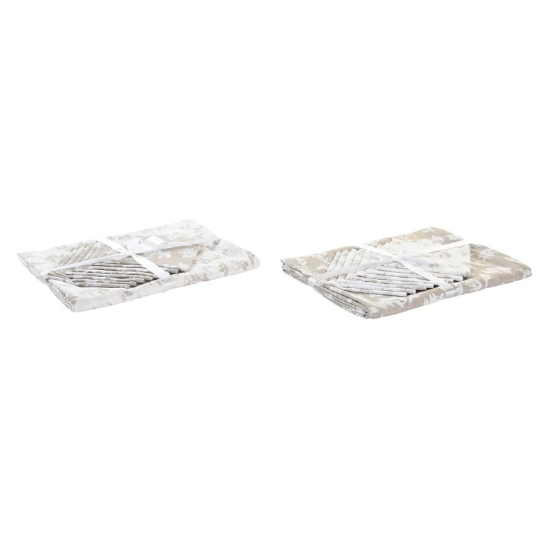 Nappe et serviettes de table DKD Home Decor 9 Pièces 2 Unités Coton (150 x 250 x 0,5 cm) - Acheter à 55,38 € seulement chez Coll