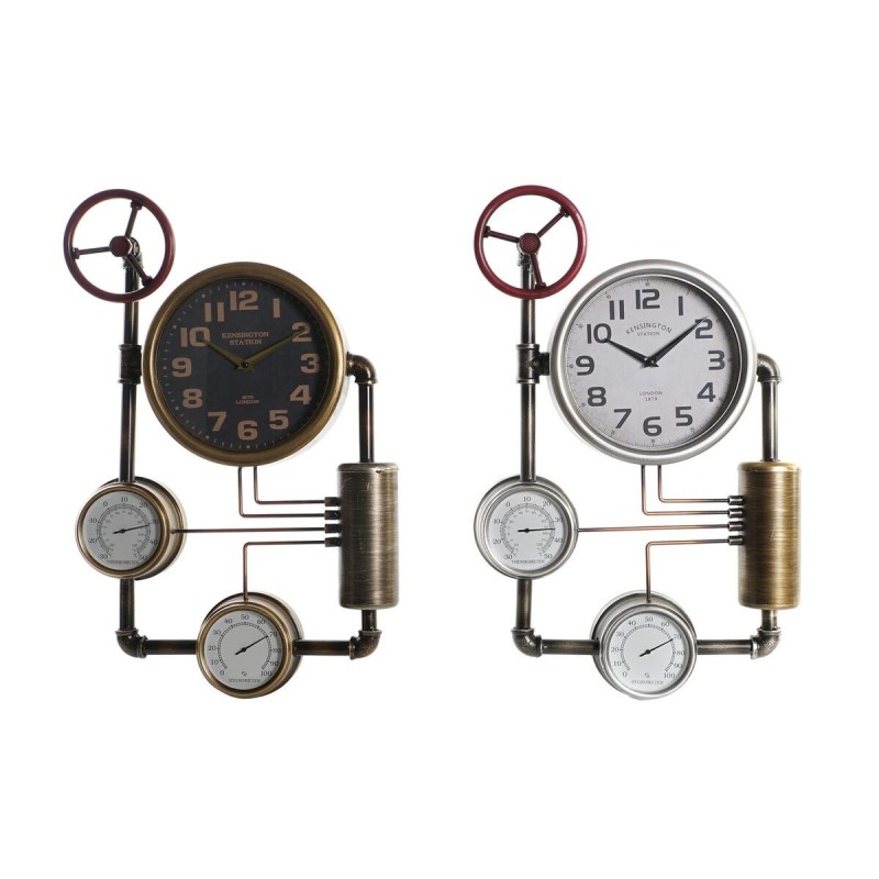 Horloge Murale DKD Home Decor Vannes Verre Fer 2 Unités (37,5 x 11 x 59 cm) - Acheter à 120,72 € seulement chez Collector's Bout