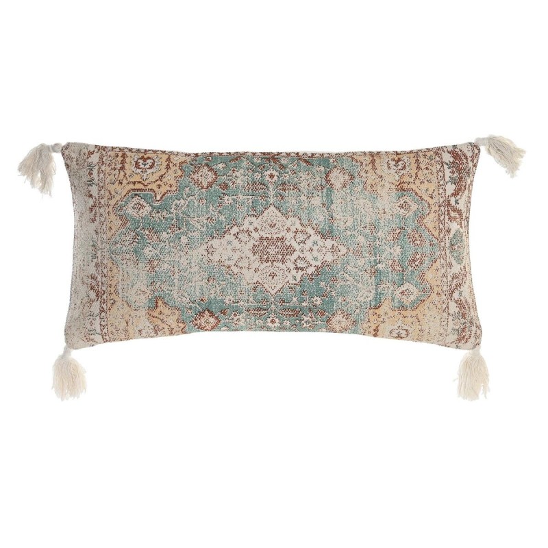 Coussin DKD Home Decor Beige Bleu Polyester Coton Arabe Frange (60 x 10 x 30 cm) - Acheter à 20,65 € seulement chez Collector's 