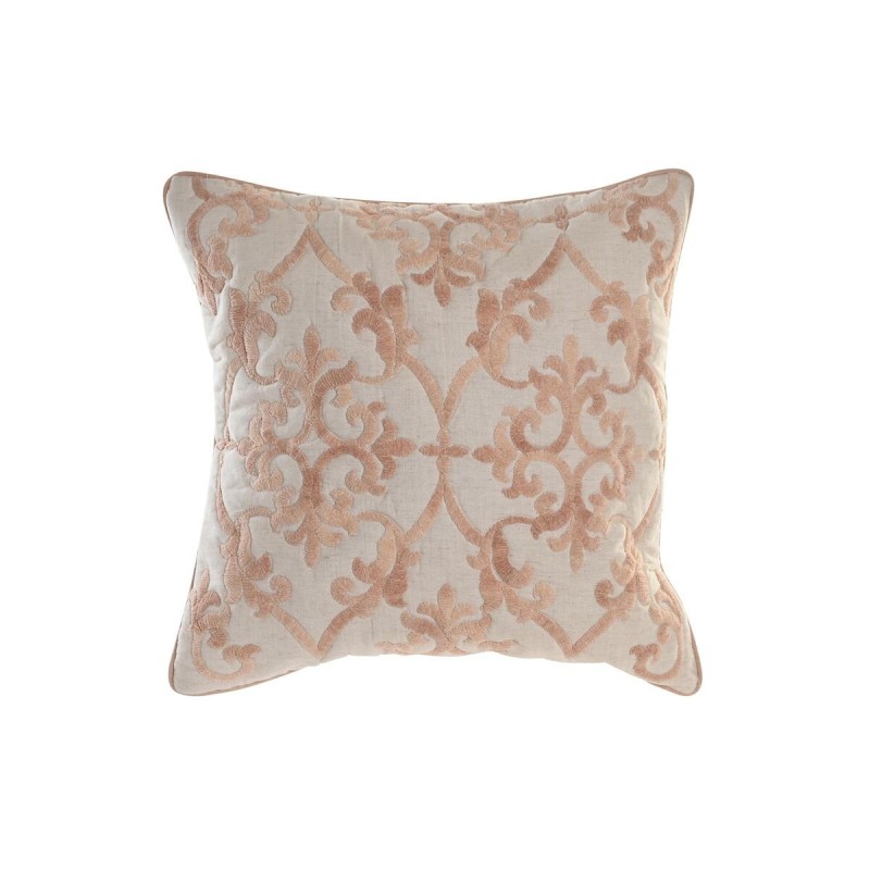 Coussin DKD Home Decor Beige Rose Polyester Coton (50 x 15 x 50 cm) - Acheter à 18,10 € seulement chez Collector's Boutique