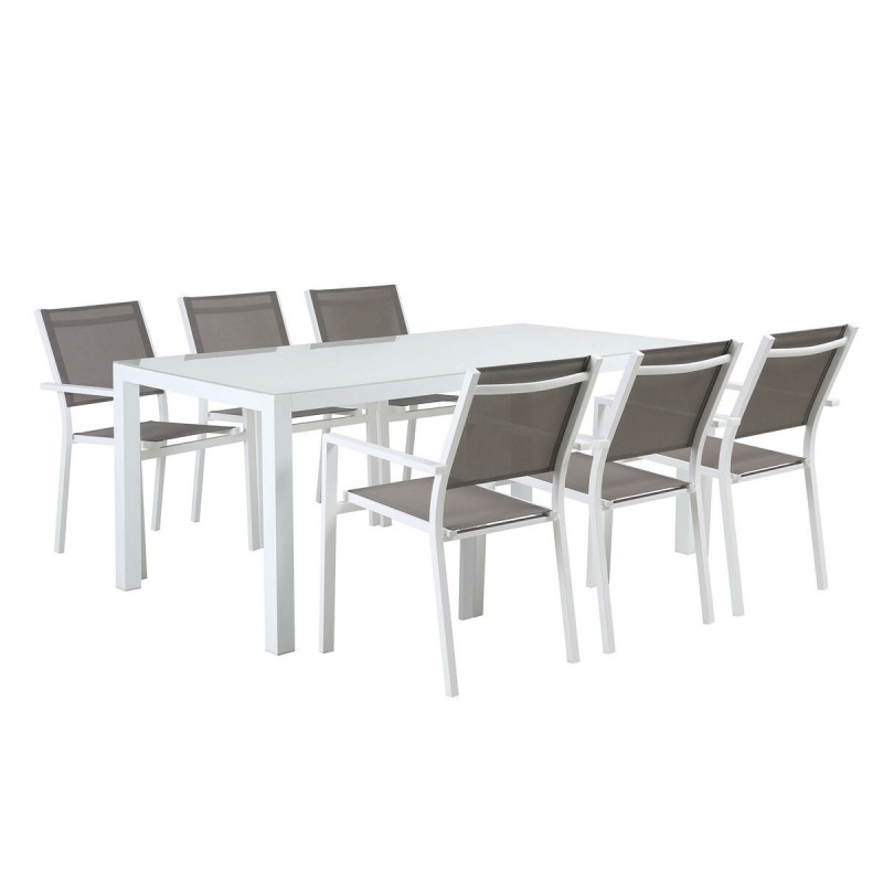 Ensemble Table + 6 Chaises DKD Home Decor Extérieur Aluminium (180 x 90 x 75 cm) - Acheter à 672,91 € seulement chez Collector's