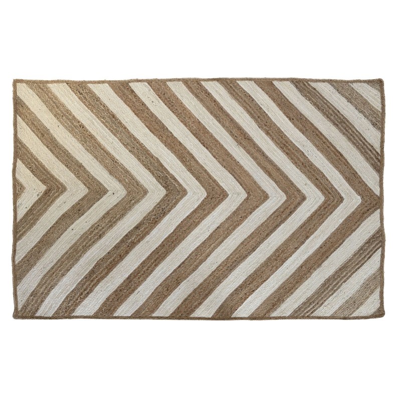 Tapis DKD Home Decor Scandi Blanc Marron Clair Jute (200 x 290 x 1 cm) - Acheter à 166,97 € seulement chez Collector's Boutique